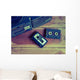 old cassette tape and player ,vintage style Wall Mural