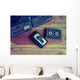 old cassette tape and player ,vintage style Wall Mural