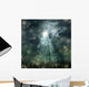 Mystical moonlight flowing from the dark sky to the ground Wall Mural