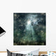 Mystical moonlight flowing from the dark sky to the ground Wall Mural