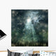 Mystical moonlight flowing from the dark sky to the ground Wall Mural