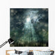 Mystical moonlight flowing from the dark sky to the ground Wall Mural