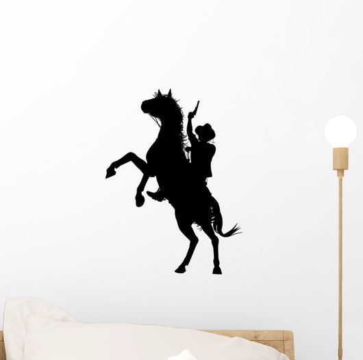 Horseback cowboy Wall Decal