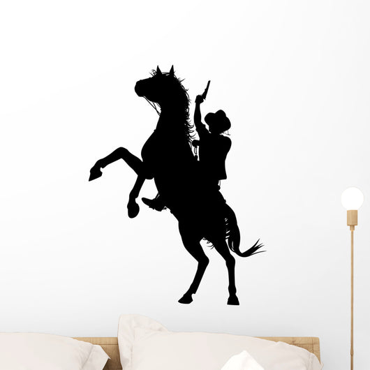 Horseback cowboy Wall Decal