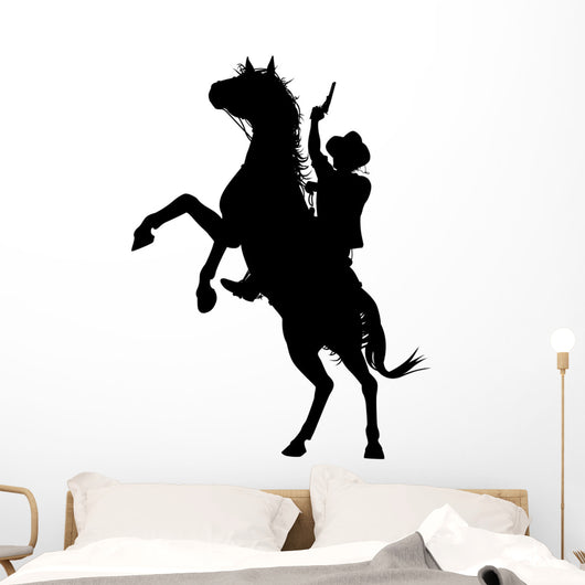 Horseback cowboy Wall Decal