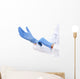 Doctor putting on sterile gloves isolated on white Wall Decal