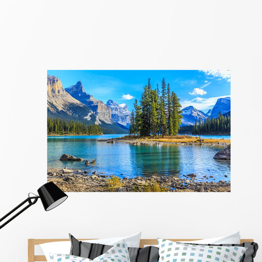 Spirit Island in Maligne Lake Wall Mural