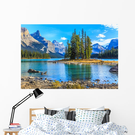 Spirit Island in Maligne Lake Wall Mural