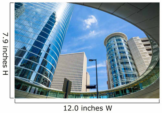 Skyscrapers against blue sky in downtown of Houston, Texas Wall Mural