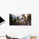 Sport. Mountain Bike cyclist riding single track Wall Mural