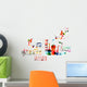 Colorful musical instruments design Wall Decal