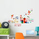 Colorful musical instruments design Wall Decal