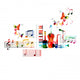Colorful Musical Instruments Design Wall Decal