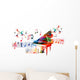 Colorful piano design with hummingbirds Wall Decal