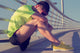 Tired/Injured Jogger On A Big Bridge. Wall Decal