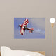 Red White Biplane Wall Decal