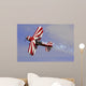 Red white biplane Wall Mural