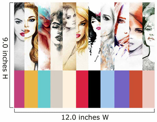 Collage Fashion Illustrations.woman portrait .ashion background Wall Mural