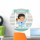 Apothecary behind the Counter at Pharmacy Round Banner Wall Decal
