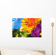 Abstract background. Oil painting - flowers Wall Mural