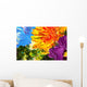 Abstract background. Oil painting - flowers Wall Mural
