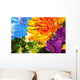 Abstract background. Oil painting - flowers Wall Mural