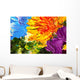 Abstract background. Oil painting - flowers Wall Mural