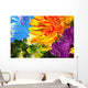Abstract background. Oil painting - flowers Wall Mural