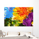 Abstract background. Oil painting - flowers Wall Mural
