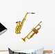 saxophone and trumpet Wall Decal
