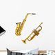 saxophone and trumpet Wall Decal