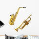 saxophone and trumpet Wall Decal