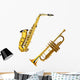 saxophone and trumpet Wall Decal