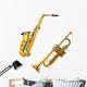 saxophone and trumpet Wall Decal