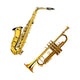 Saxophone And Trumpet Wall Decal