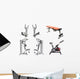 exercise machines isolated on white background Wall Decal