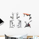 exercise machines isolated on white background Wall Decal