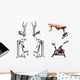 exercise machines isolated on white background Wall Decal