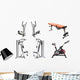 exercise machines isolated on white background Wall Decal