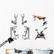 exercise machines isolated on white background Wall Decal