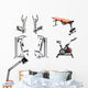 exercise machines isolated on white background Wall Decal