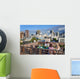 Friends party gathering on rooftop Wall Mural