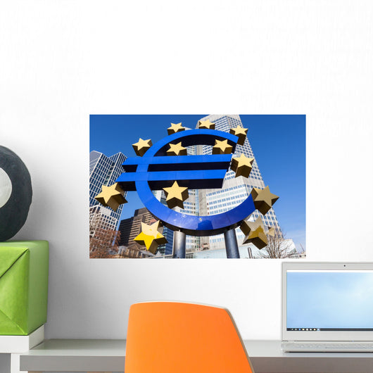 Euro sign in Frankfurt am Main Wall Mural