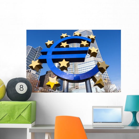 Euro sign in Frankfurt am Main Wall Mural