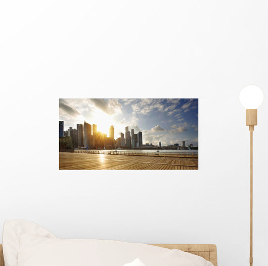 CBD of Singapore at sunset Wall Mural
