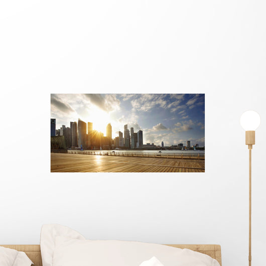CBD of Singapore at sunset Wall Mural