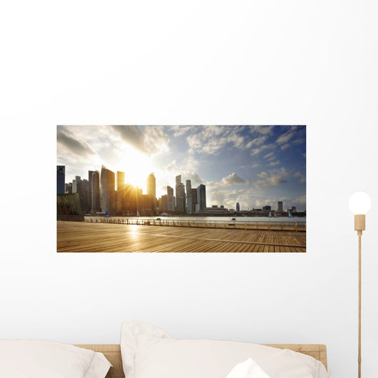 CBD of Singapore at sunset Wall Mural