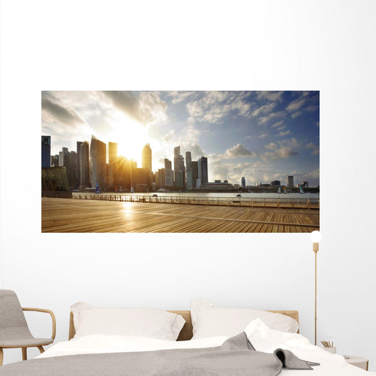 CBD of Singapore at sunset Wall Mural