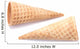 Empty sugar waffle cones on white background Wall Decal