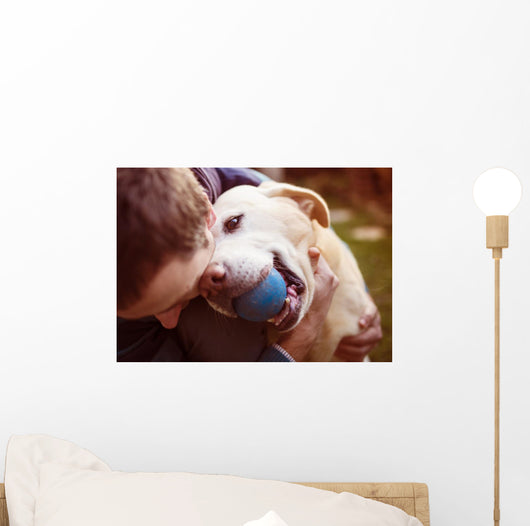 Man and dog Wall Mural